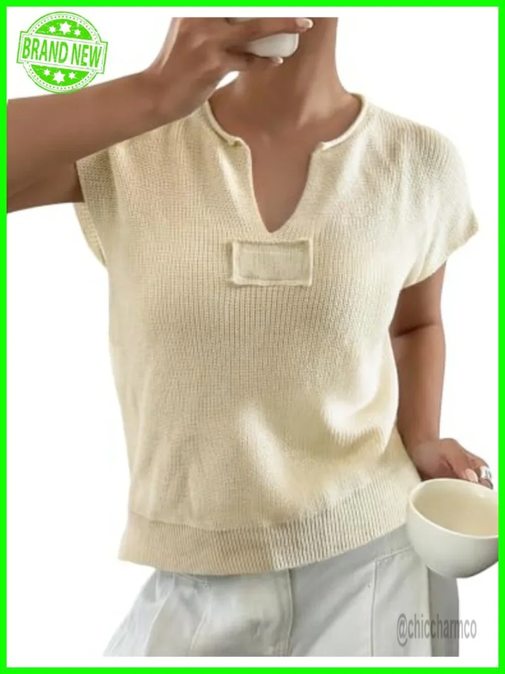 Lightweight Cap Sleeve Sweater Vest | V Neck, Relaxed Fit